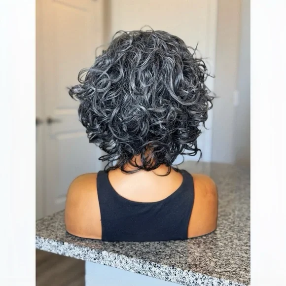 ENGLAND8” Salt & Pepper Lace Frontal Wig - Chic Style for Effortless Glam